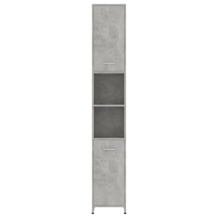 Armoire de salle de bain Gris béton Bois d'ingénierie – Image 5
