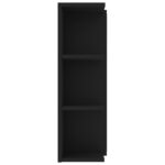 Armoire à miroir de salle de bain Noir Bois d’ingénierie – Image 7