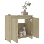 Armoire de salle de bain Chêne sonoma Bois d'ingénierie – Image 2
