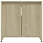 Armoire de salle de bain Chêne sonoma Bois d'ingénierie – Image 6