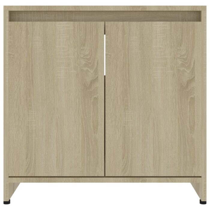 Armoire de salle de bain Chêne sonoma Bois d'ingénierie – Image 6