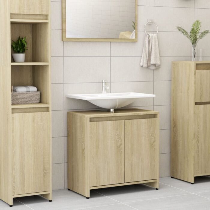 VXL8720286015926_m_en_hd_1.jpg Armoire de salle de bain Chêne sonoma Bois d'ingénierie – Image 1