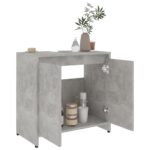 Armoire de salle de bain Gris béton 60x33x61 cm Bois ingénierie – Image 2