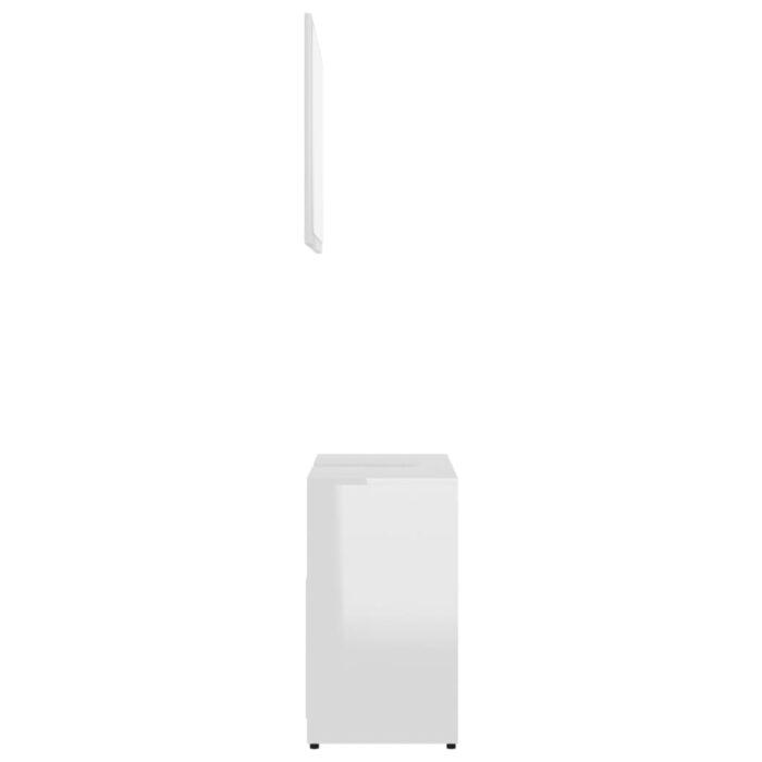 Meubles de salle de bain Blanc brillant Bois d'ingénierie – Image 6