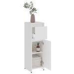 Armoire de salle de bain Blanc 30x30x95 cm Bois d'ingénierie – Image 3