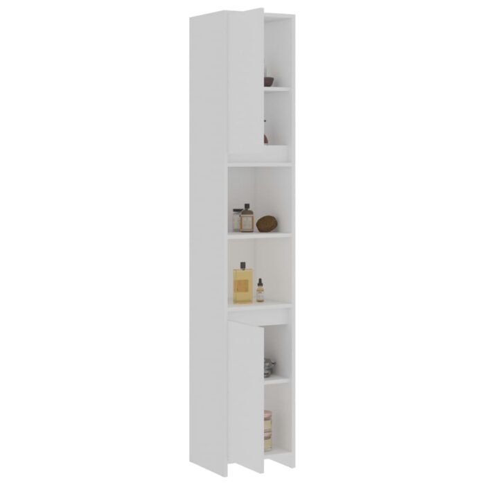 Armoire de salle de bain Blanc 30x30x183,5 cm Bois d'ingénierie – Image 2