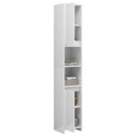 Armoire de salle de bain Blanc brillant Bois d'ingénierie – Image 2