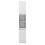Armoire de salle de bain Blanc brillant Bois d'ingénierie – Image 3