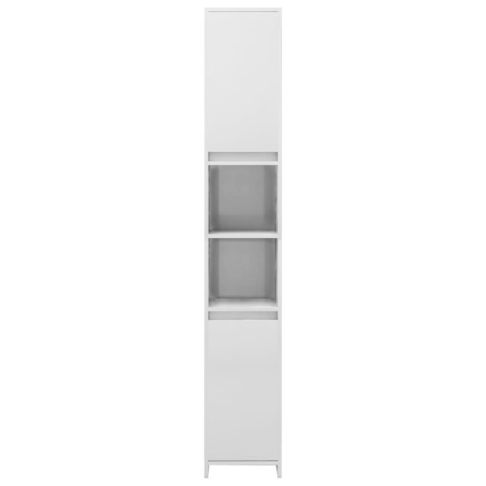 Armoire de salle de bain Blanc brillant Bois d'ingénierie – Image 3