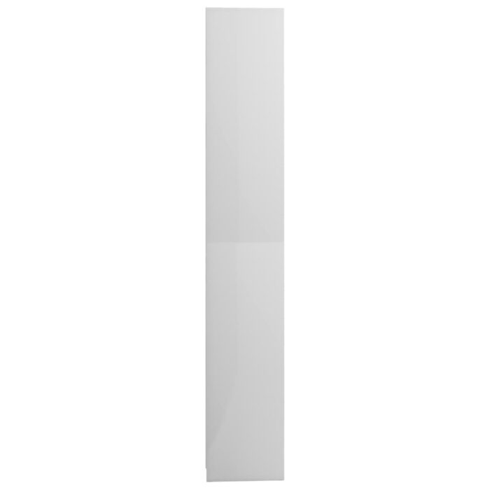 Armoire de salle de bain Blanc brillant Bois d'ingénierie – Image 5