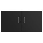 Armoire murale Noir 80x39x40 cm Bois d'ingénierie – Image 4