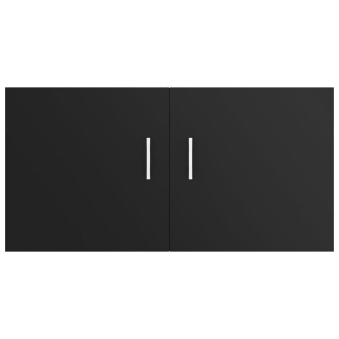 Armoire murale Noir 80x39x40 cm Bois d'ingénierie – Image 4