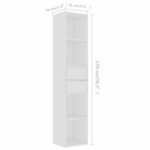 Bibliothèque Blanc 36x30x171 cm Bois d'ingénierie – Image 4