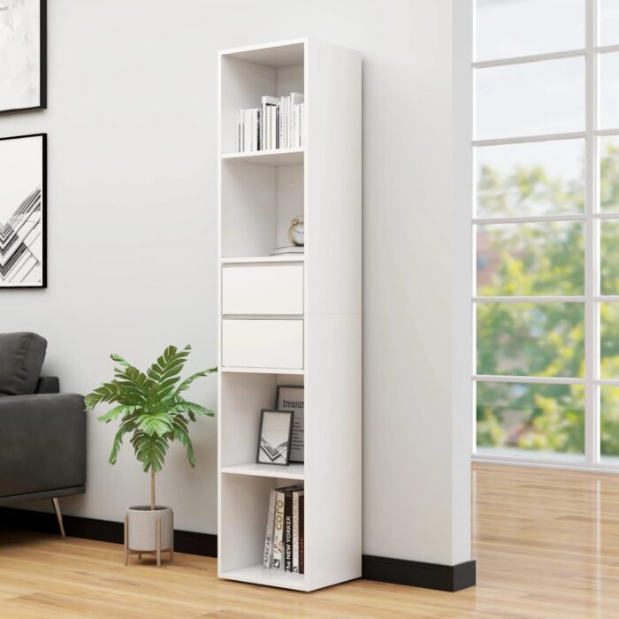 Bibliothèque Blanc 36x30x171 cm Bois d'ingénierie – Image 1