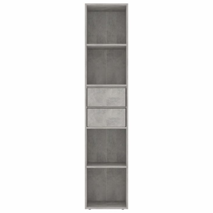 Bibliothèque Gris béton 36x30x171 cm Bois d'ingénierie – Image 2