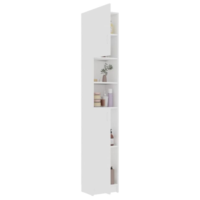 Armoire de salle de bain Blanc 32x25,5x190 cm Bois d'ingénierie – Image 3
