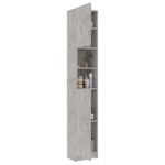 Armoire salle de bain Gris béton 32x25,5x190 cm Bois ingénierie – Image 3