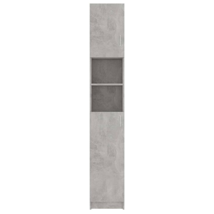 Armoire salle de bain Gris béton 32x25,5x190 cm Bois ingénierie – Image 5