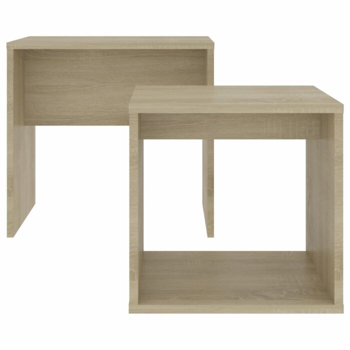 Ensemble de table basse Chêne sonoma 48x30x45cm Bois ingénierie – Image 2
