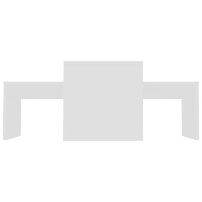 Ensemble de tables basses Blanc 100x48x40 cm bois d’ingénierie – Image 2