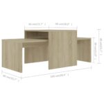 Ensemble de tables basses Chêne sonoma bois d’ingénierie – Image 5