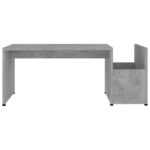 Table basse Gris béton 90x45x35 cm bois d’ingénierie – Image 2