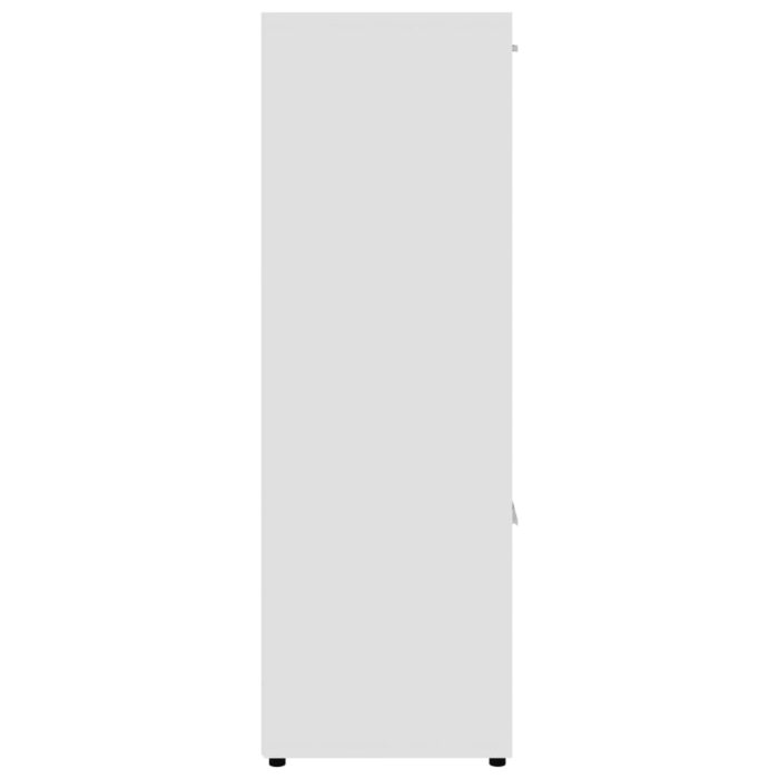 Bibliothèque Blanc 90x30x90 cm Bois d’ingénierie – Image 5
