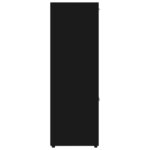 Bibliothèque Noir 90x30x90 cm Bois d’ingénierie – Image 5