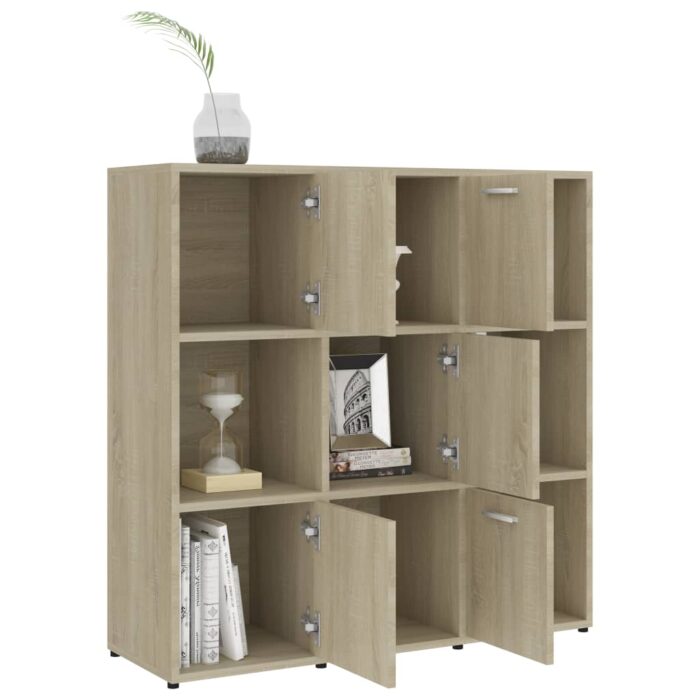 Bibliothèque Chêne sonoma 90x30x90 cm Bois d’ingénierie – Image 2