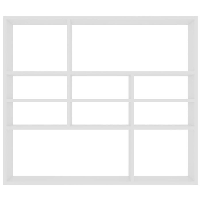 Étagère murale Blanc 90x16x78 cm Bois d’ingénierie – Image 2