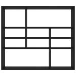 Étagère murale Noir 90x16x78 cm Bois d’ingénierie – Image 2