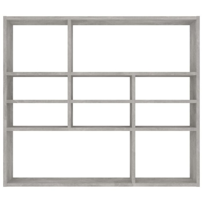 Étagère murale Gris béton 90x16x78 cm Bois d’ingénierie – Image 2