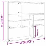 Étagère murale Gris béton 90x16x78 cm Bois d’ingénierie – Image 5