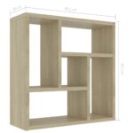 Étagère murale Chêne sonoma 45,1x16x45,1 cm Bois d’ingénierie – Image 4
