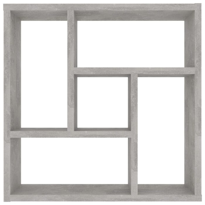 Étagère murale Gris béton 45,1x16x45,1 cm Bois d’ingénierie – Image 2