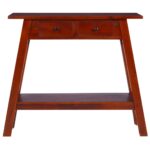 Table console Marron classique 90x30x75 cm Bois d'acajou massif – Image 2