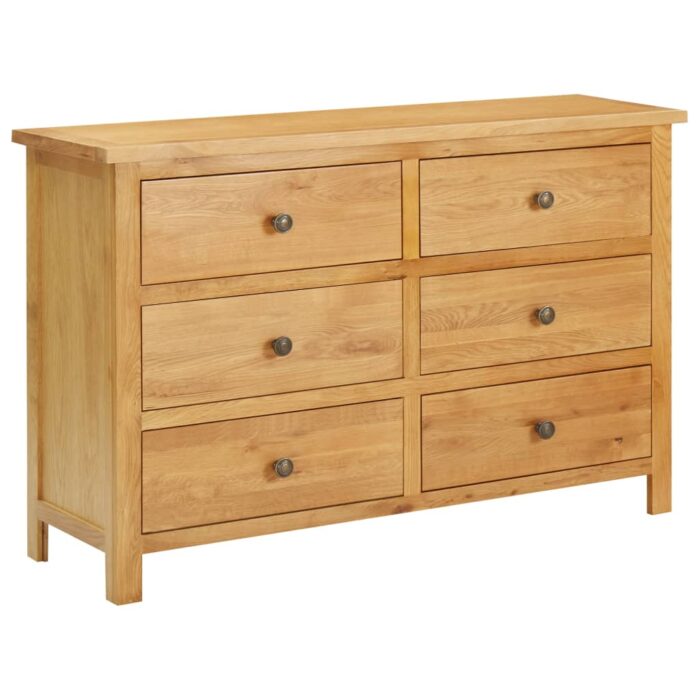 Commode 105x33,5x73 cm Bois de chêne massif – Image 1