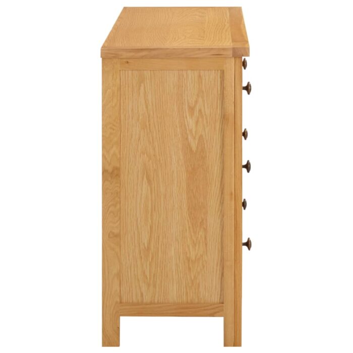 Commode 105x33,5x73 cm Bois de chêne massif – Image 3
