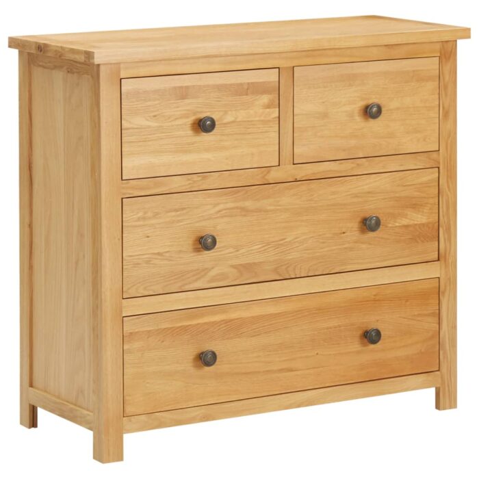 Commode 80x35x75 cm Bois de chêne massif – Image 1