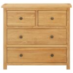 Commode 80x35x75 cm Bois de chêne massif – Image 3