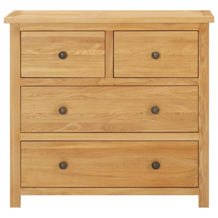 Commode 80x35x75 cm Bois de chêne massif – Image 3