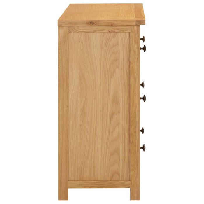 Commode 80x35x75 cm Bois de chêne massif – Image 4
