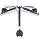 Chaise pivotante de bureau Blanc Bois courbé et similicuir – Image 5