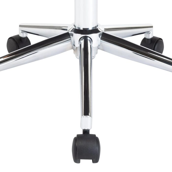 Chaise pivotante de bureau Blanc Bois courbé et similicuir – Image 5