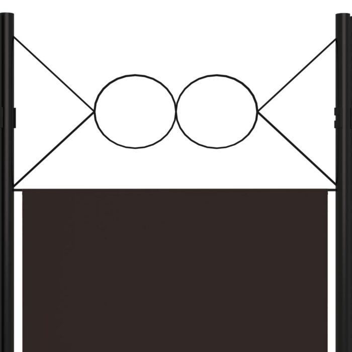 Cloison de séparation 3 panneaux Marron 120x180 cm – Image 4