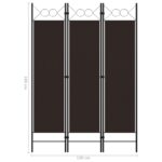 Cloison de séparation 3 panneaux Marron 120x180 cm – Image 5