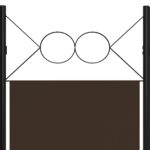 Cloison de séparation 5 panneaux Marron 200x180 cm – Image 4