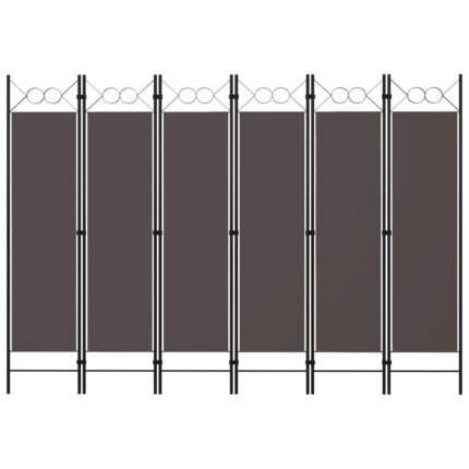 Cloison de séparation 6 panneaux Anthracite 240x180 cm
