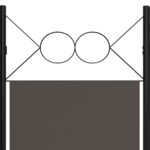 Cloison de séparation 6 panneaux Anthracite 240x180 cm – Image 4