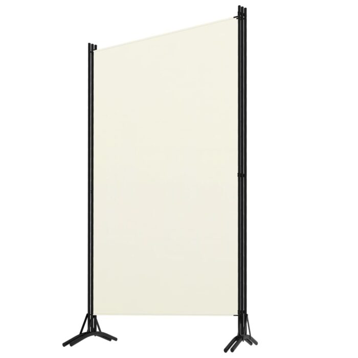 Cloison de séparation 3 panneaux Blanc 260x180 cm Tissu – Image 2